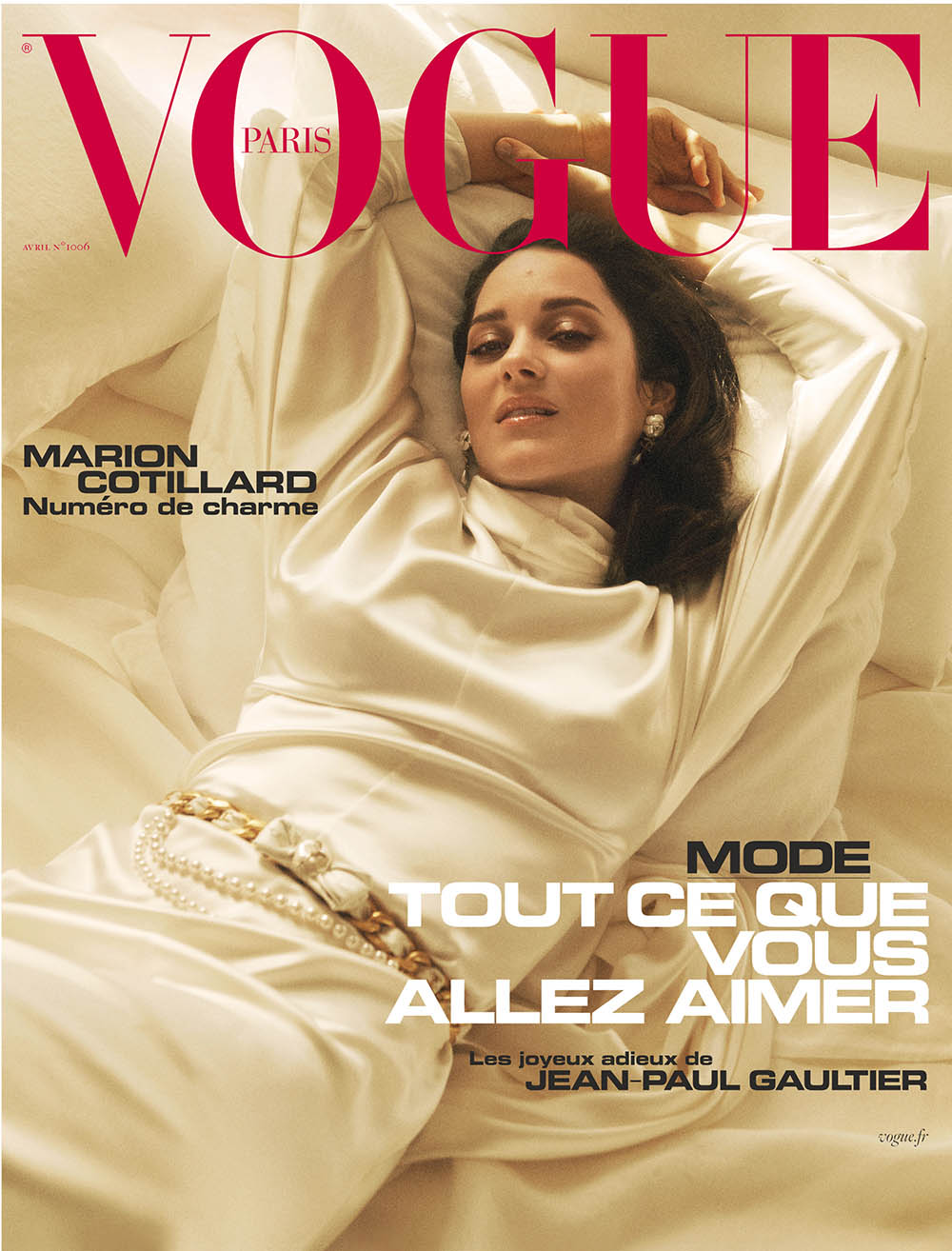 Marion Cotillard covers Vogue Paris April 2020 by Lachlan Bailey