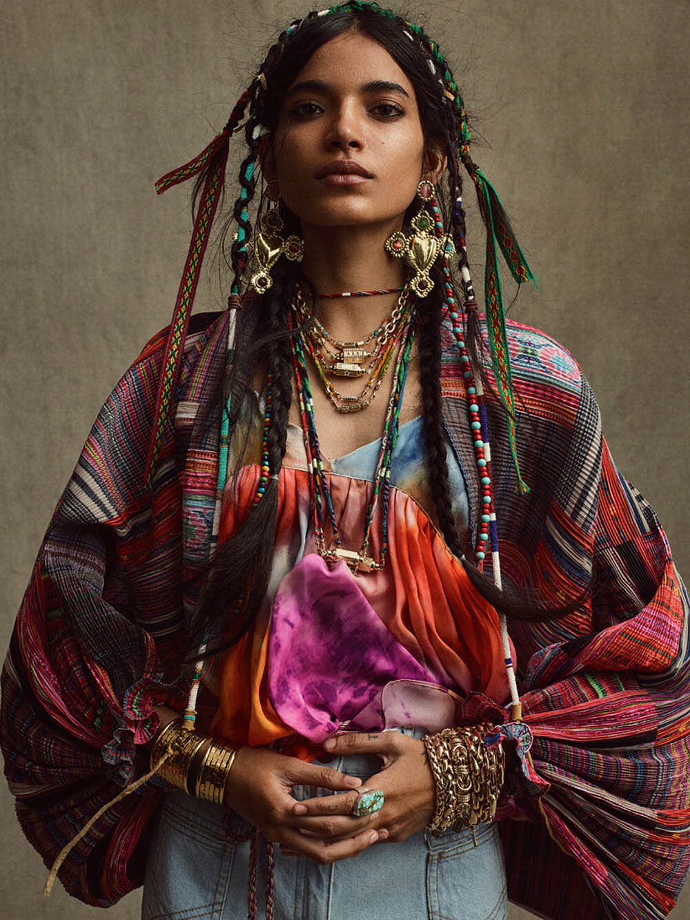 Pooja Mor and Amrit by Gregory Harris for Vogue Paris April 2020