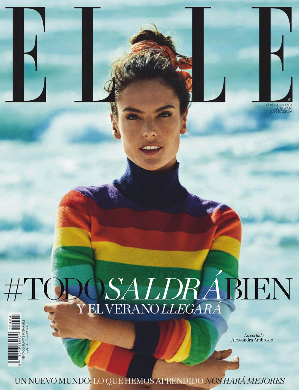 Alessandra Ambrosio covers Elle Spain May 2020 by Mario Sierra