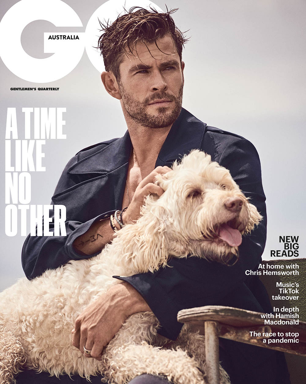 Chris Hemsworth covers GQ Australia May June 2020 by Matthew Brookes