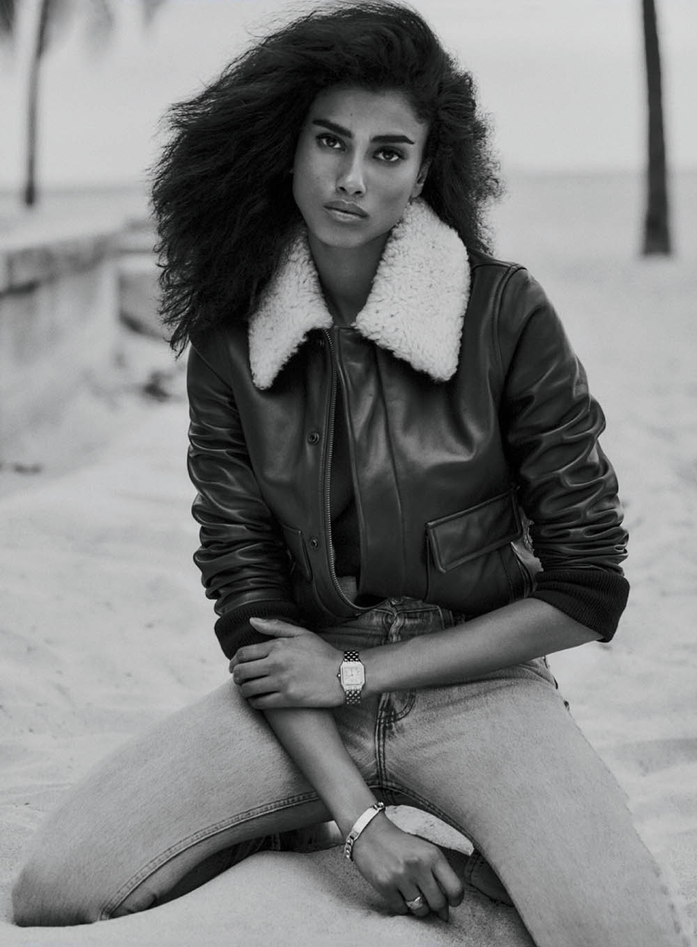 Imaan Hammam by Chris Colls for Elle US May 2020