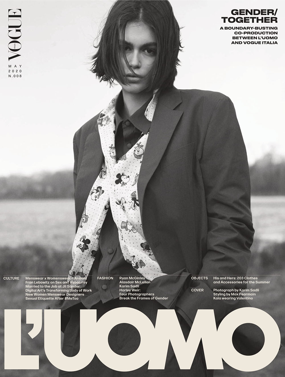 Kaia Gerber covers Vogue Italia and L’Uomo Vogue May 2020 by Karim Sadli
