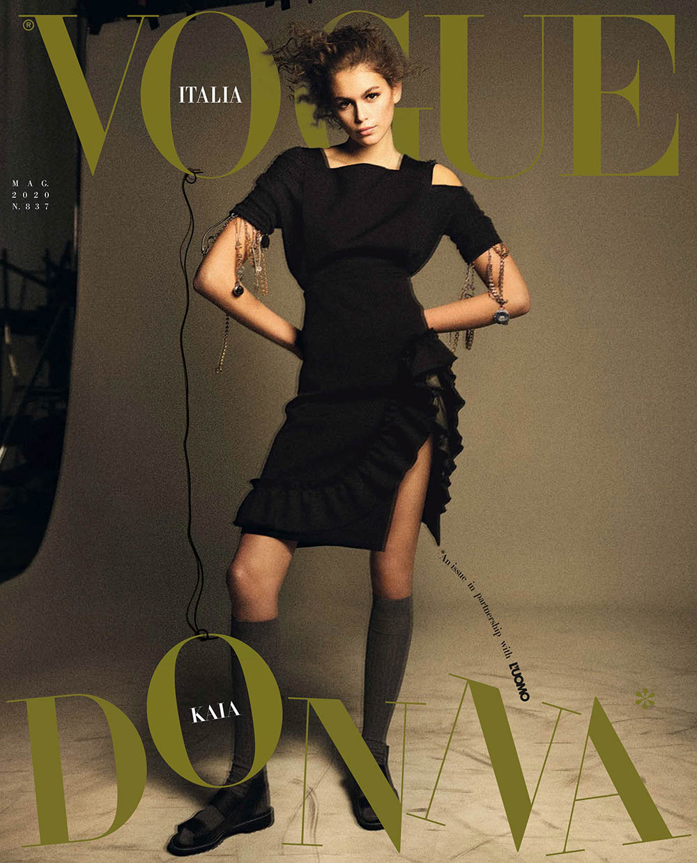 Kaia Gerber covers Vogue Italia and L’Uomo Vogue May 2020 by Karim Sadli