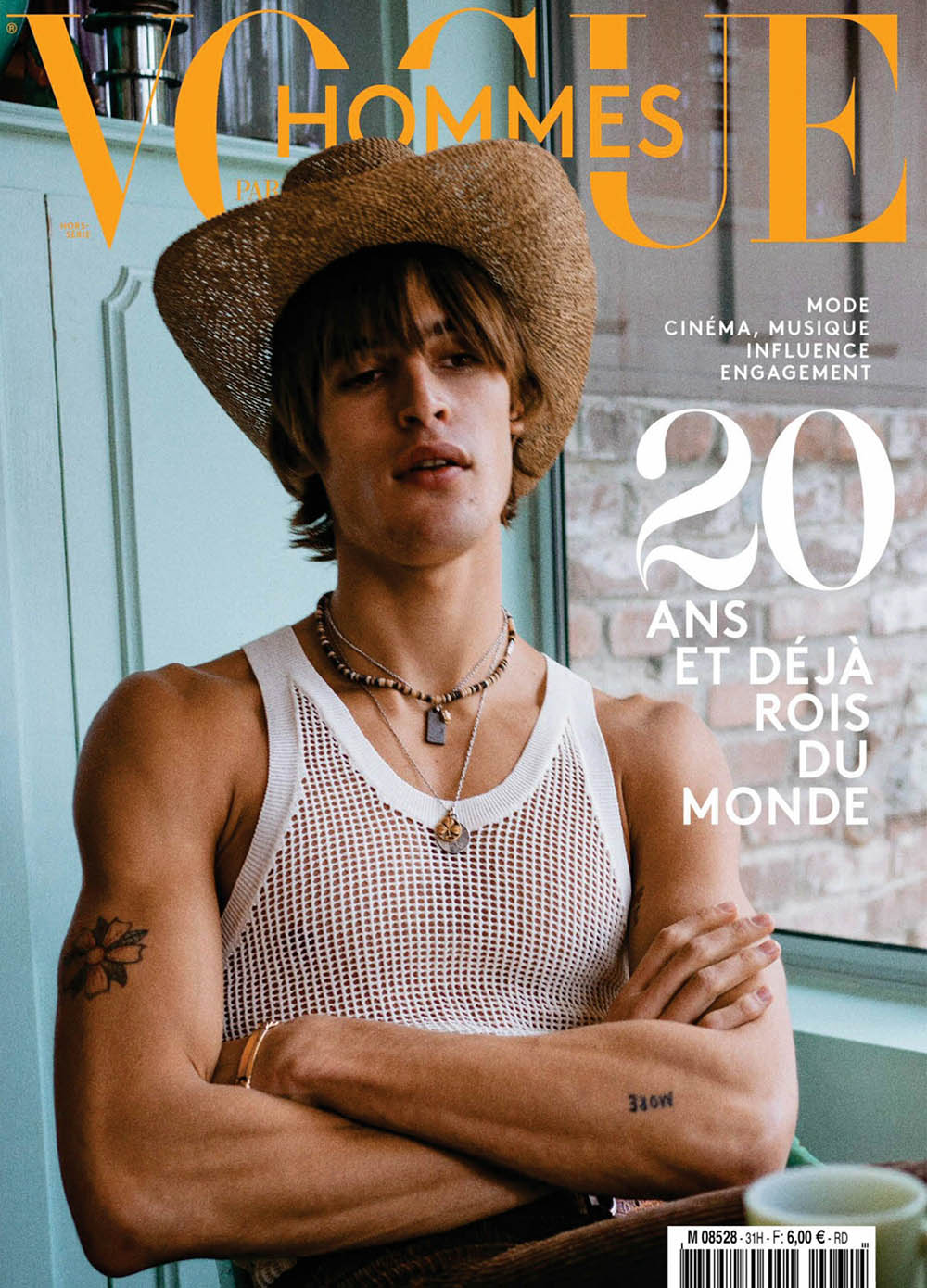 Parker van Noord covers Vogue Hommes Paris Spring Summer 2020 by Jack Pierson