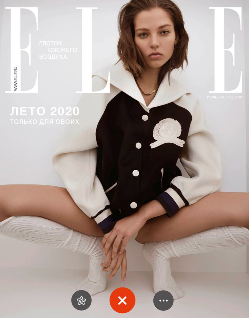 Alesya Kaf covers Elle Russia July August 2020 by Nick Nemets