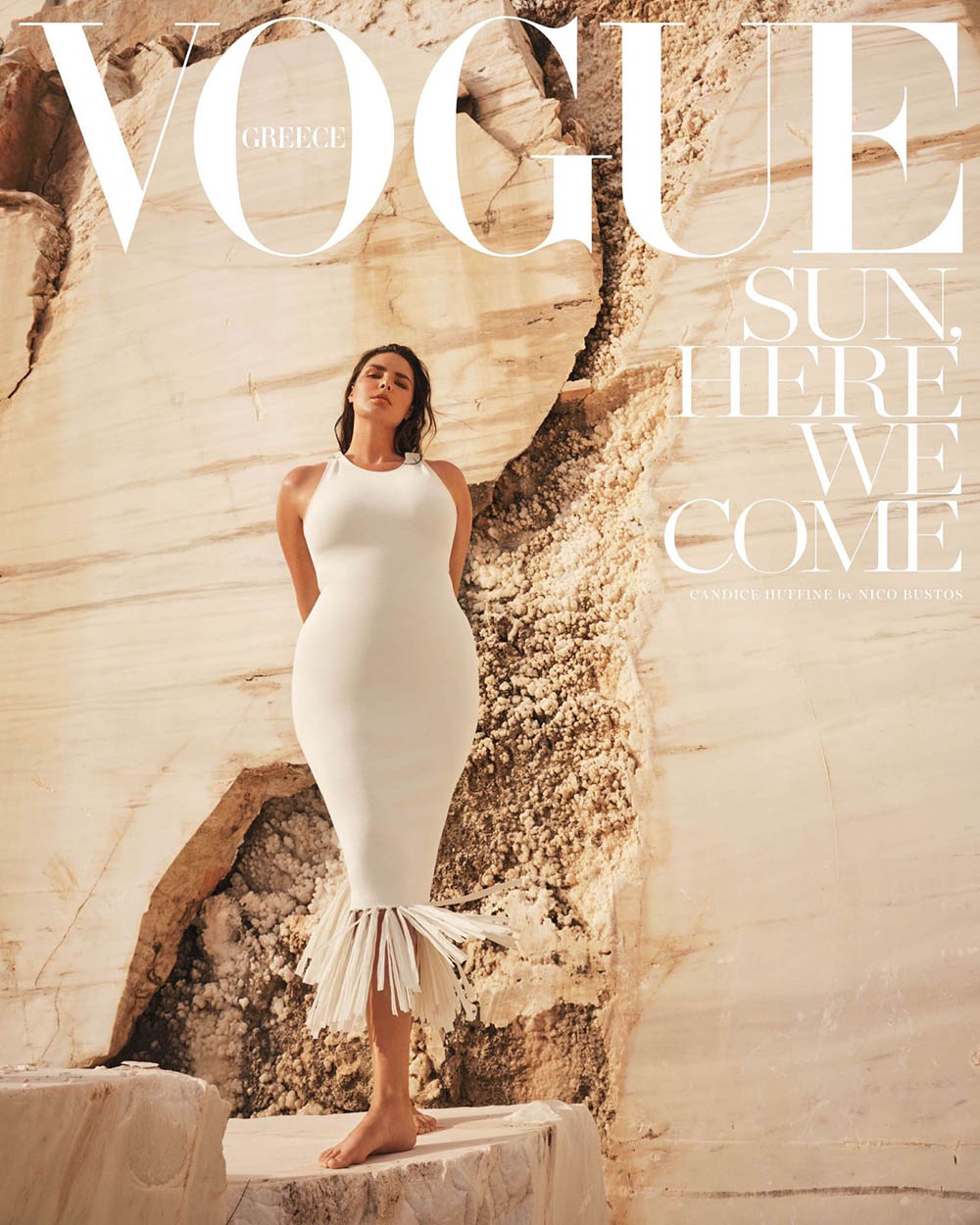 Candice Huffine covers Vogue Greece June 2020 by Nico Bustos