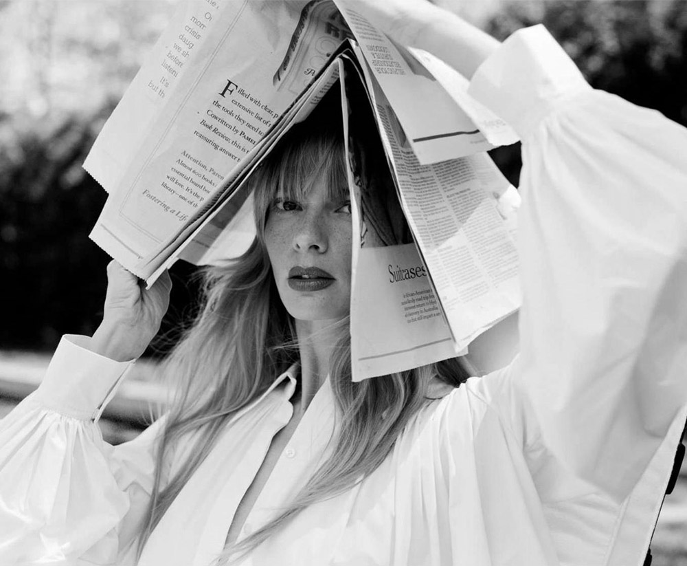 Julia Stegner by Benny Horne for Vogue Germany July/August 2020