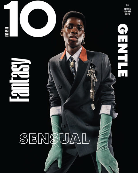 Kelvin George Amankwah covers 10 Men Magazine Spring Summer 2020 by David Vasiljevic