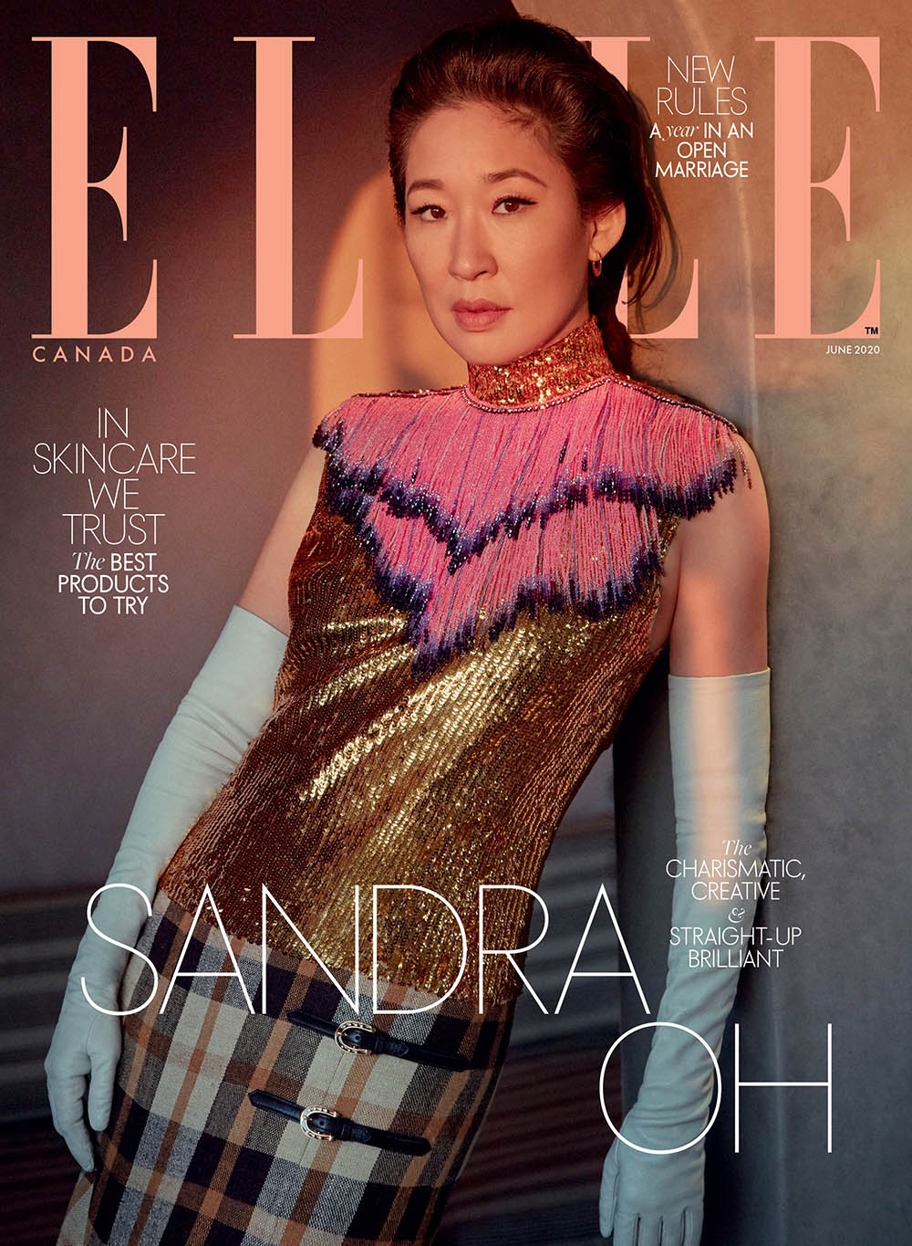 Sandra Oh covers Elle Canada June 2020 by Greg Swales