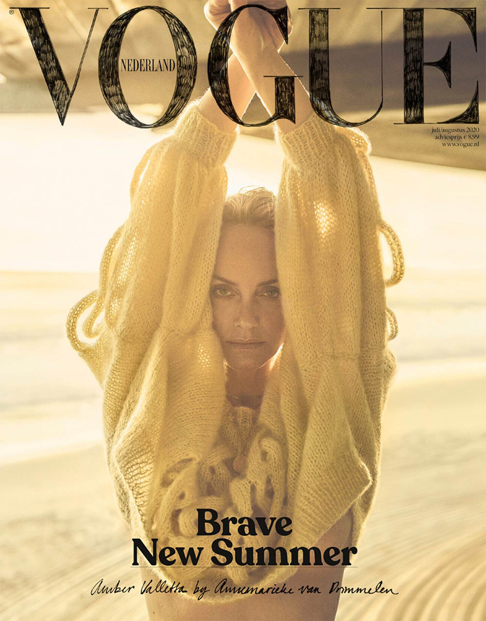 Amber Valletta covers Vogue Netherlands July August 2020 by Annemarieke van Drimmelen