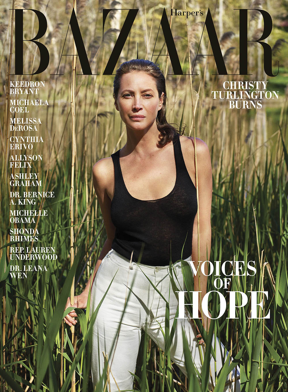 Christy Turlington covers Harper’s Bazaar US Summer 2020 by Mario Sorrenti