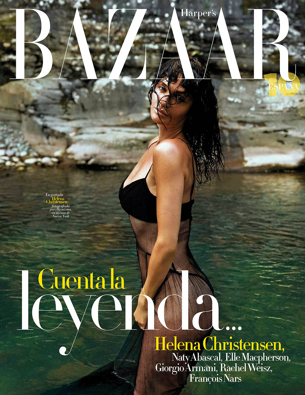 Helena Christensen covers Harper’s Bazaar Spain July August 2020 by Helena Christensen