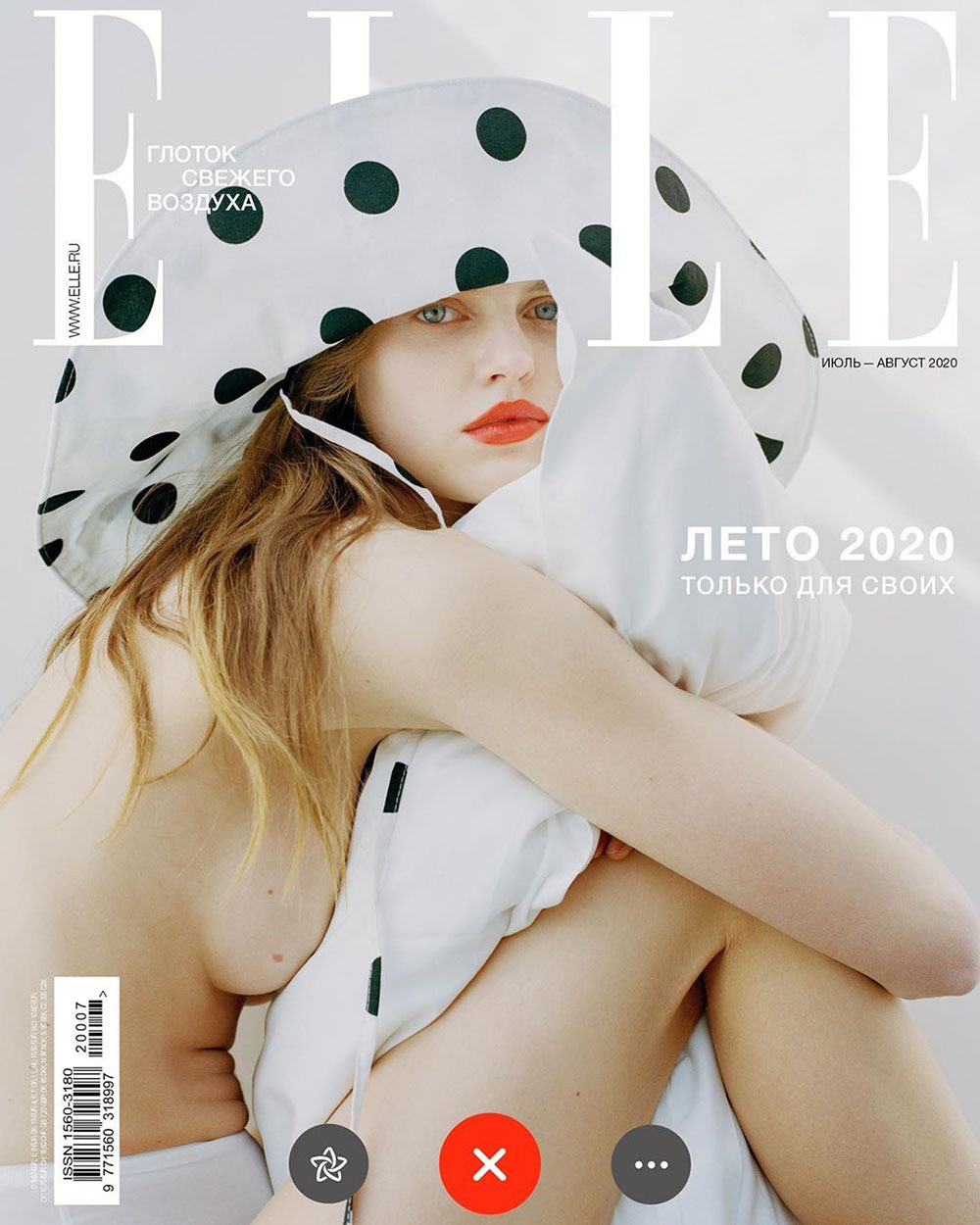 Nataliya Bulycheva covers Elle Russia July August 2020 by Eugene Shishkin