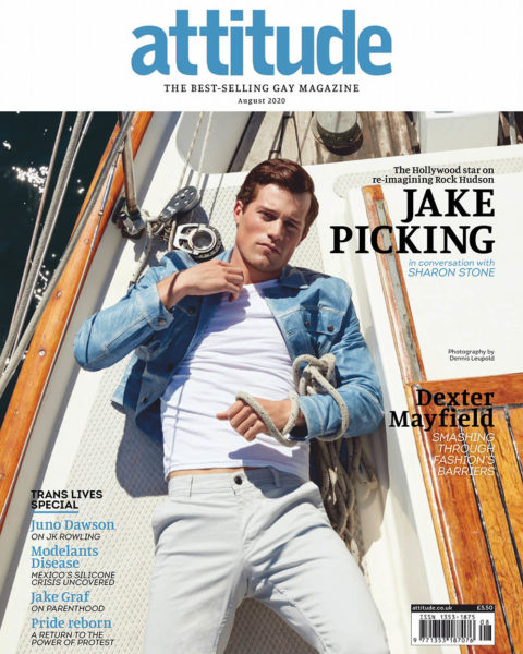 Jake Picking covers Attitude Magazine August 2020 by Dennis Leupold