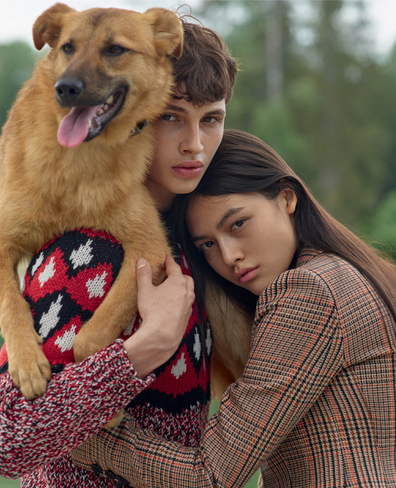Misha Natali, Liza Han and Polina Levin by Arseny Jabiev for Vogue Russia August 2020