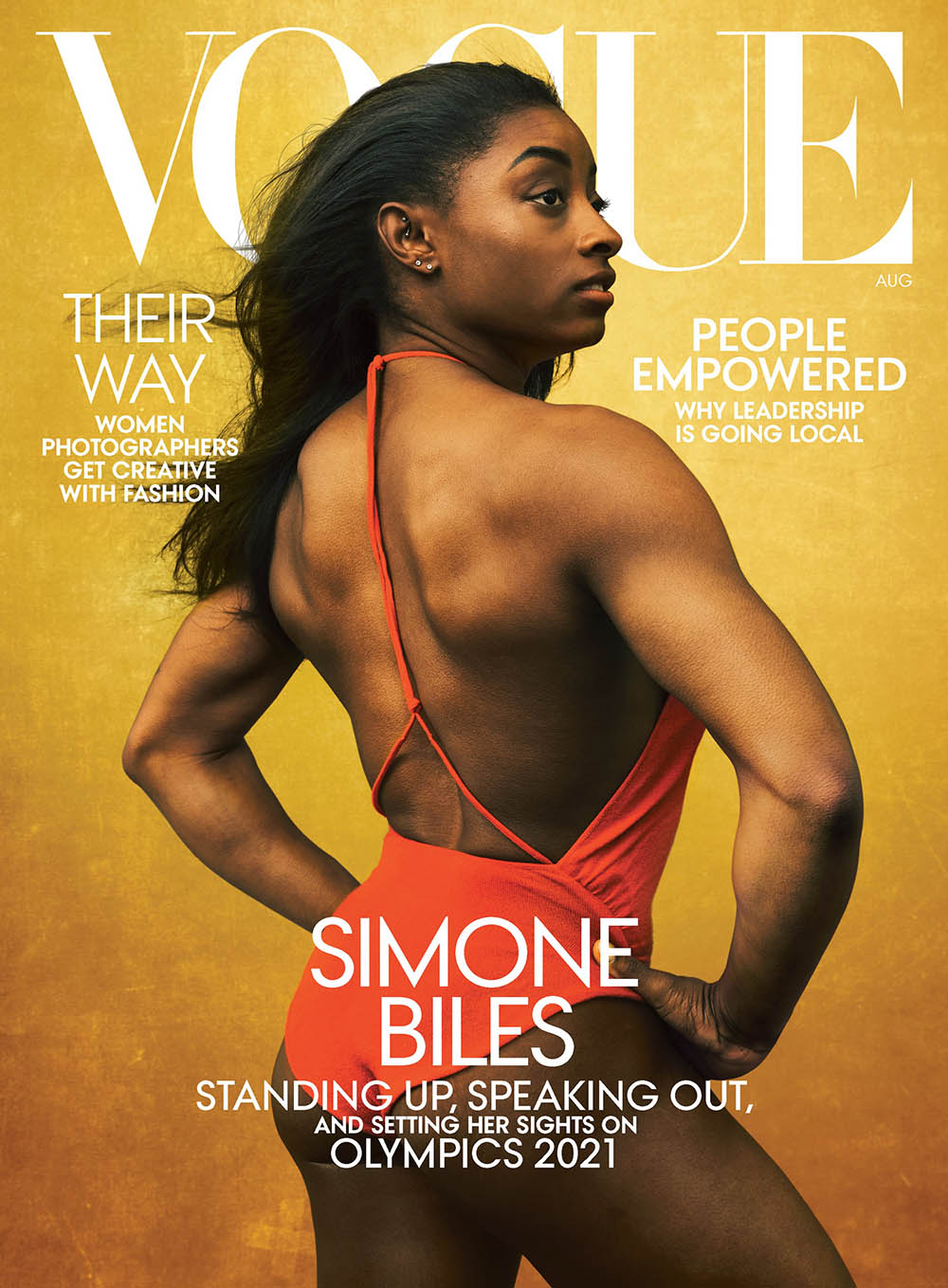 Simone Biles covers Vogue US August 2020 by Annie Leibovitz