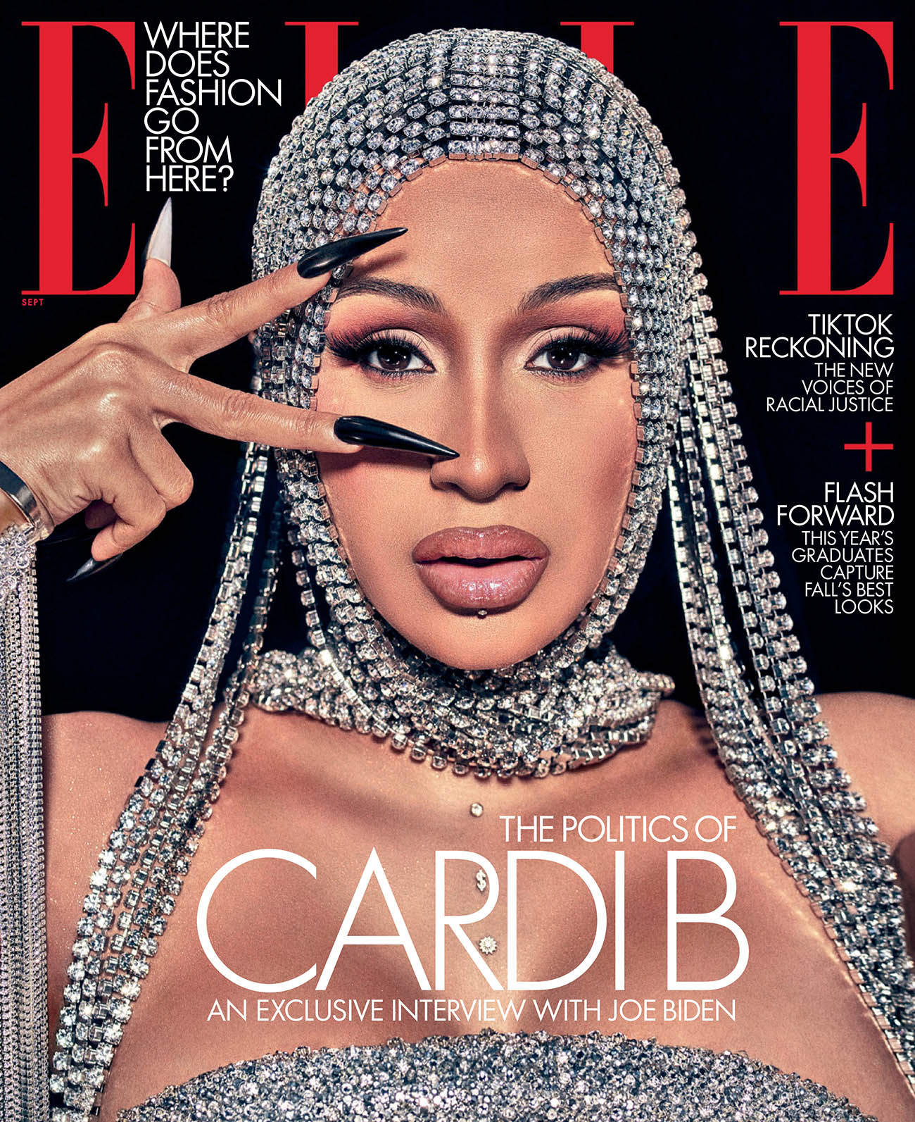 Cardi B covers Elle US September 2020 by Steven Klein