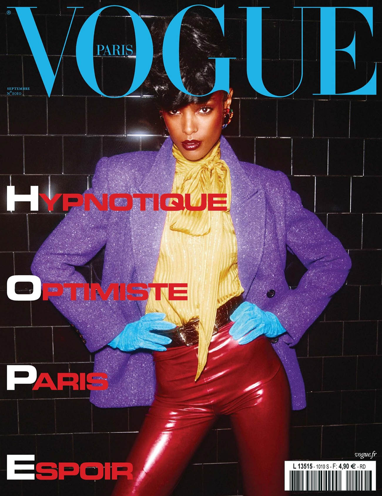 Malika Louback covers Vogue Paris September 2020 by Mikael Jansson