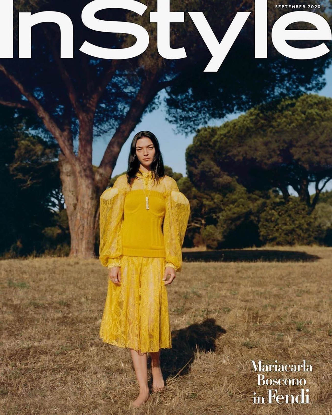Mariacarla Boscono covers InStyle US September 2020 Digital Edition by Paolo Zerbini