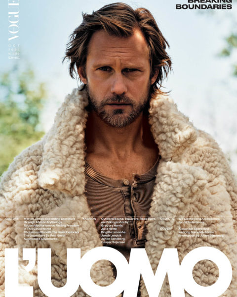 Alexander Skarsgård covers L’Uomo Vogue October 2020 by Johan Sandberg