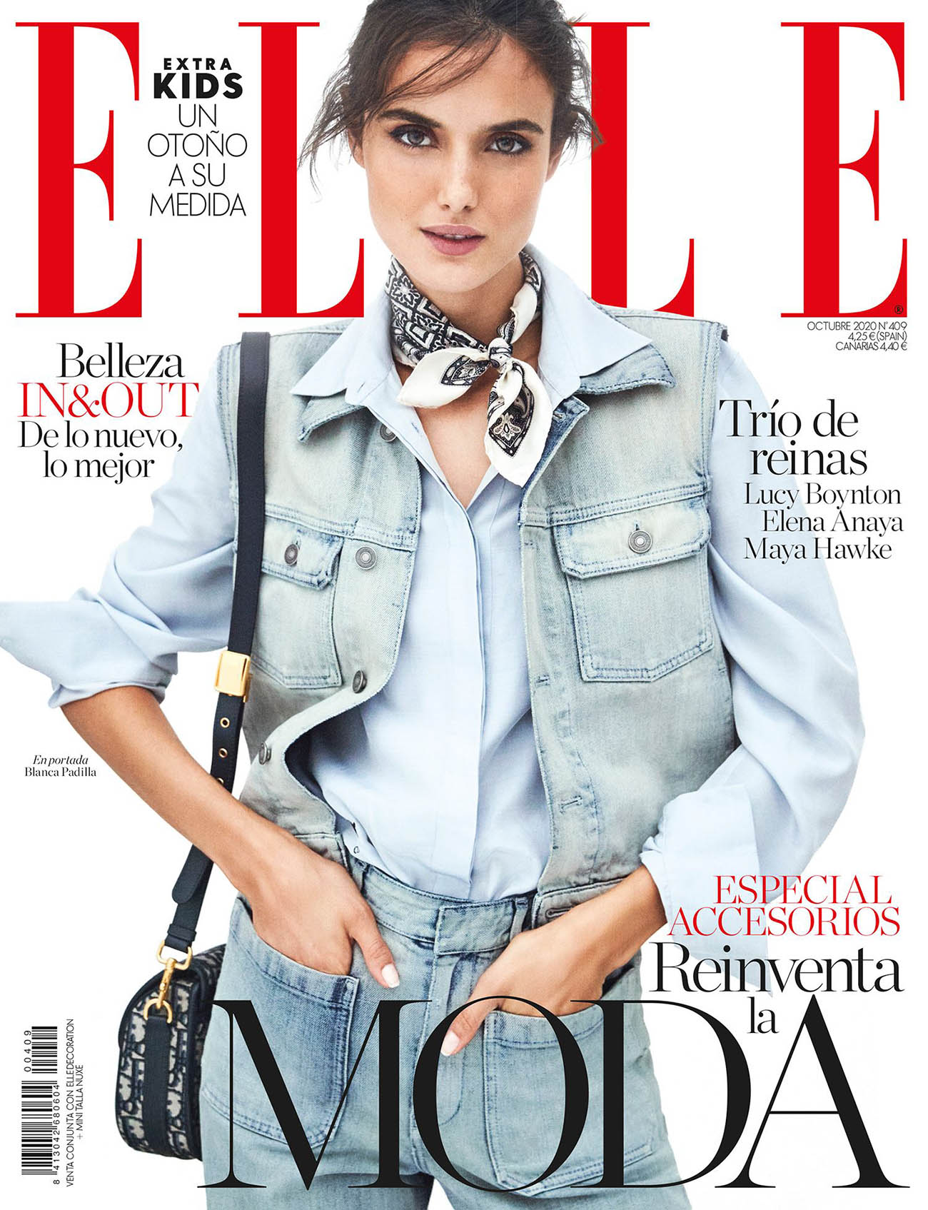 Blanca Padilla covers Elle Spain October 2020 by Mario Sierra