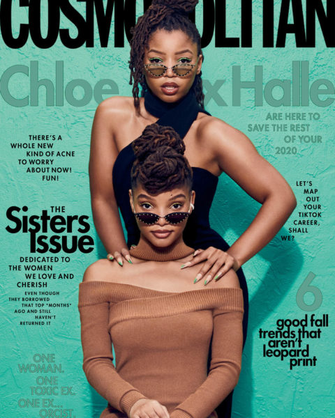 Chloe X Halle covers Cosmopolitan US October 2020 by Ramona Rosales