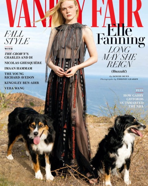 Elle Fanning covers Vanity Fair October 2020 by Tierney Gearon