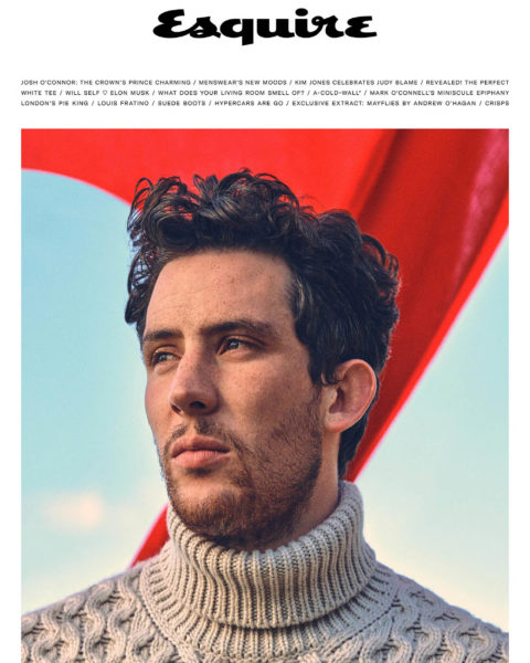 Josh O'Connor covers Esquire UK September-October 2020 by Simon Emmett