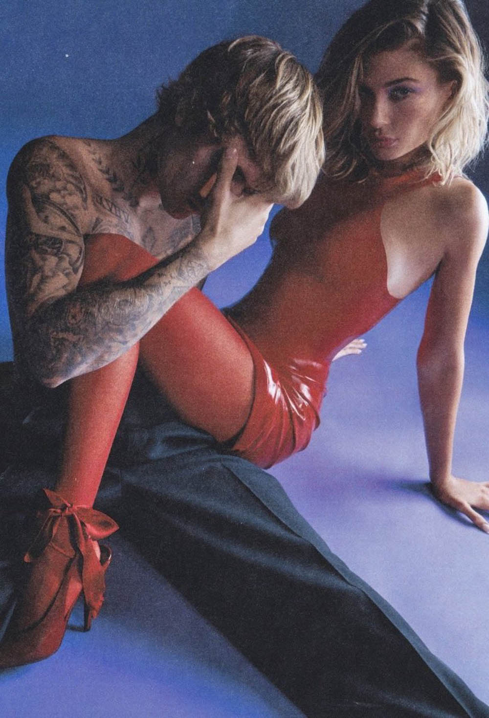 Justin and Hailey Bieber cover Vogue Italia October 2020 by Eli Russell Linnetz