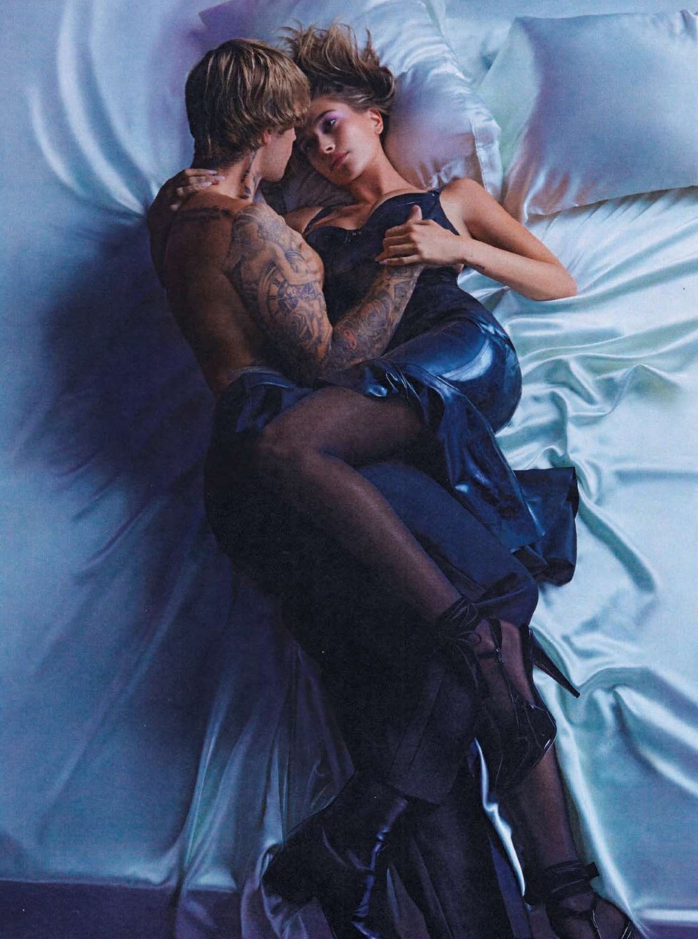 Justin and Hailey Bieber cover Vogue Italia October 2020 by Eli Russell Linnetz