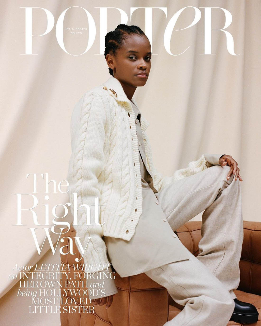 Letitia Wright covers Porter Magazine October 19th, 2020 by Ekua King