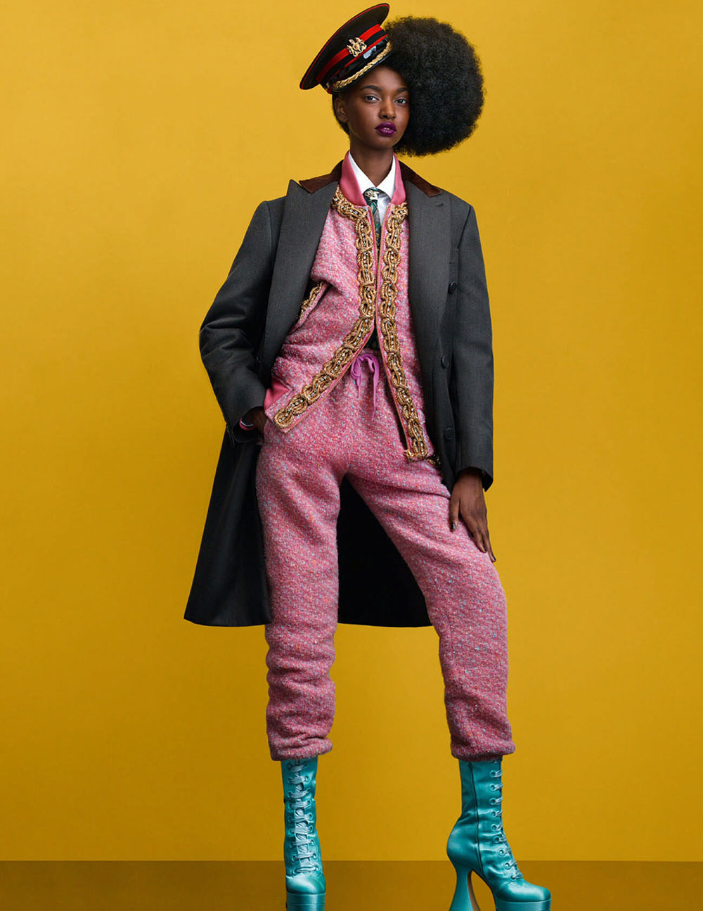 Mahamadou Diaoune covers Vogue Hommes Paris Fall Winter 2020 by Craig McDean