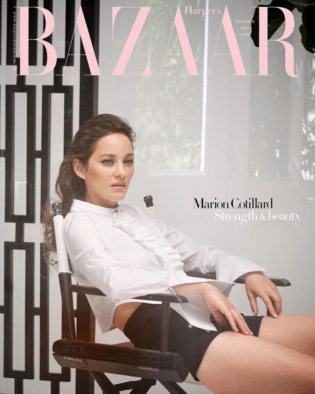 Marion Cotillard covers Harper’s Bazaar UK October 2020 by Serge Leblon