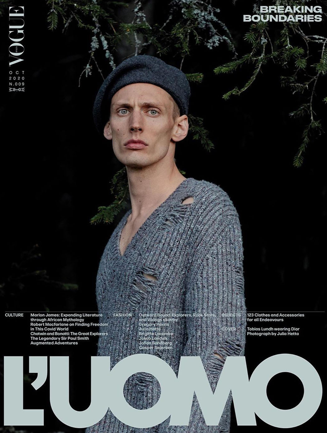 Tobias Lundh covers L’Uomo Vogue October 2020 by Julia Hetta