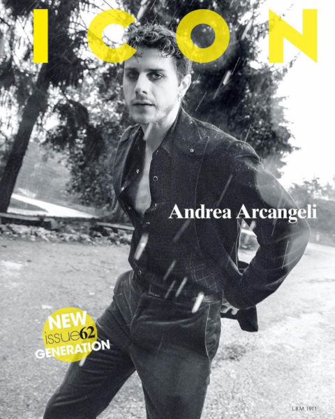 Andrea Arcangeli covers Icon Italia Issue 62 by Marco Imperatore
