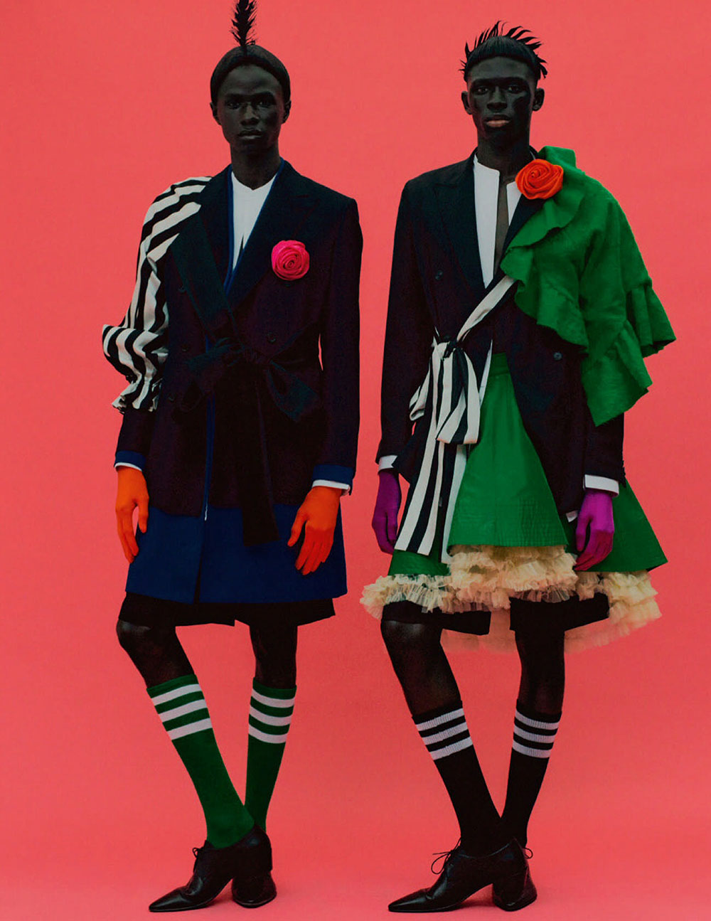 Malick Bodian and Khadim Sock by Rafael Pavarotti for Vogue Hommes Paris Fall/Winter 2020