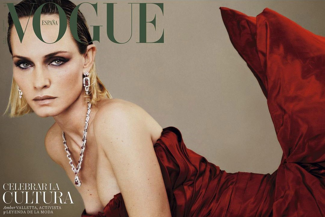 Amber Valletta covers Vogue Spain December 2020 by Txema Yeste