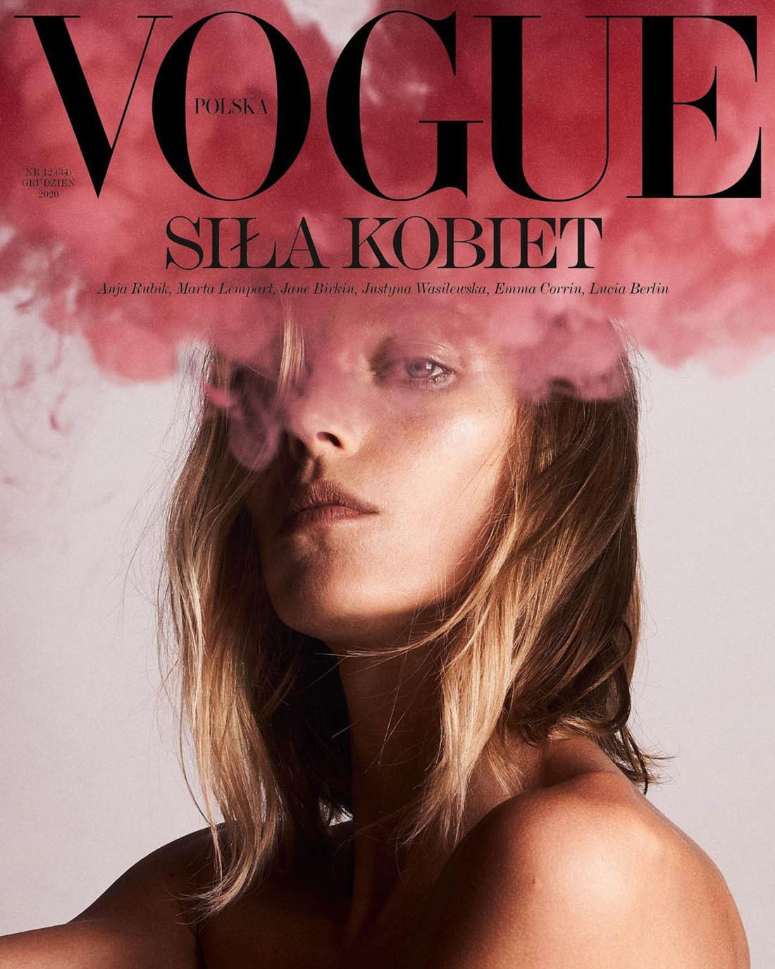 Anja Rubik covers Vogue Poland December 2020 by Anja Rubik