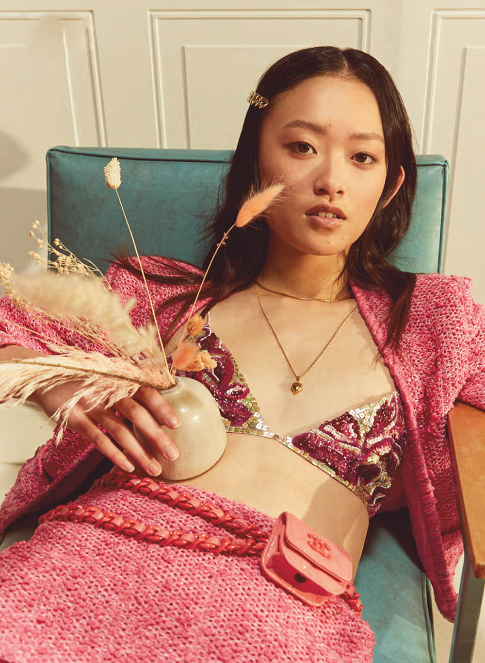 Julee Huang and Samara Young by Brent Goldsmith for Elle Canada December 2020 January 2021