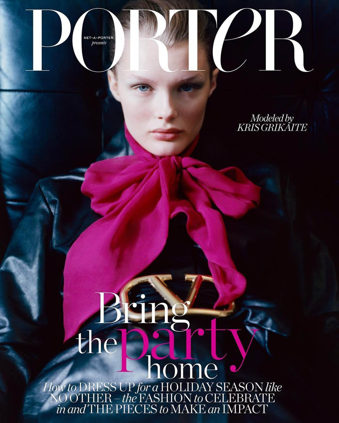 Kris Grikaite covers Porter Magazine December 14th, 2020 by Lucie Rox
