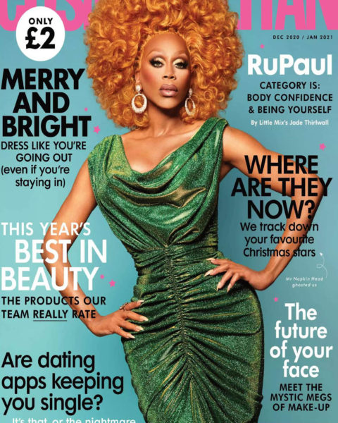 RuPaul covers Cosmopolitan UK December 2020 January 2021 by Albert Sanchez and Pedro Zalba
