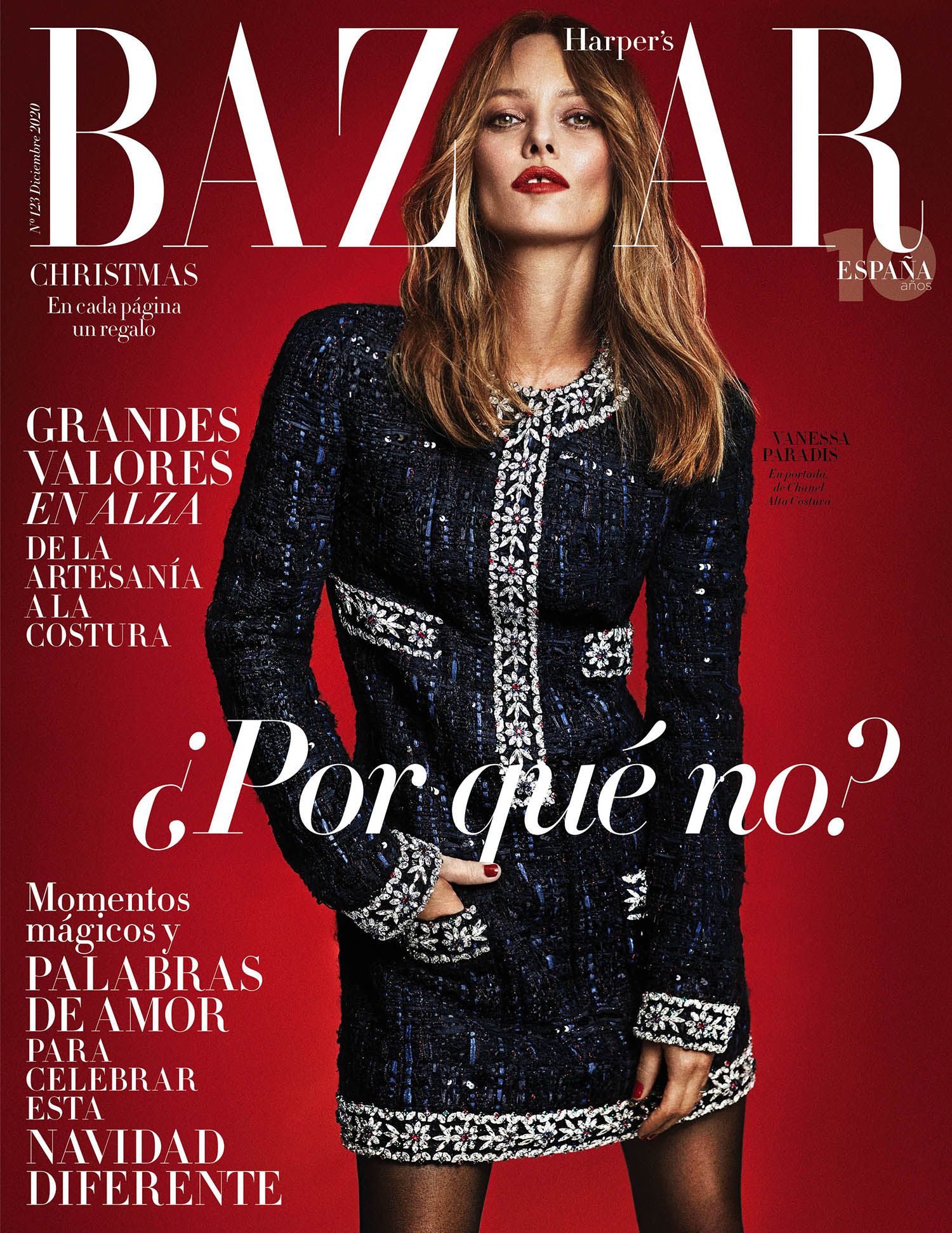 Vanessa Paradis covers Harper’s Bazaar Spain December 2020 by Xavi Gordo