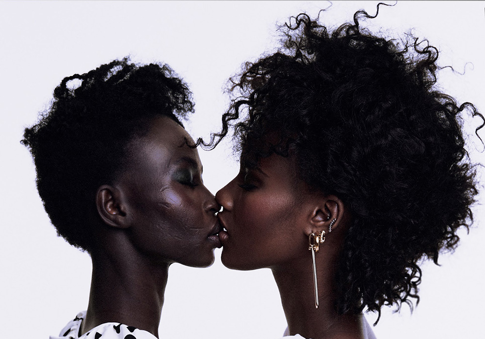 Aweng and Lexy Ade-Chuol cover Elle UK January 2021 by Meinke Klein