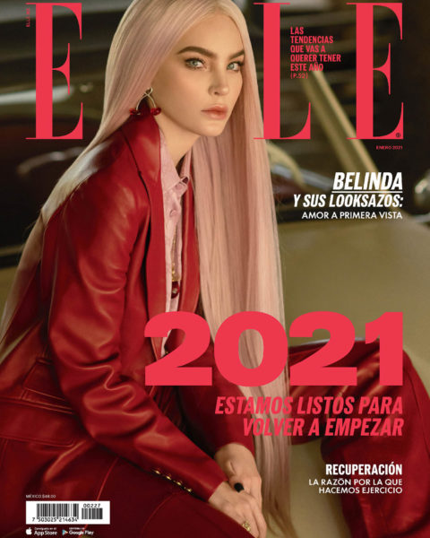 Belinda covers Elle Mexico January 2021 by Alex Cordova
