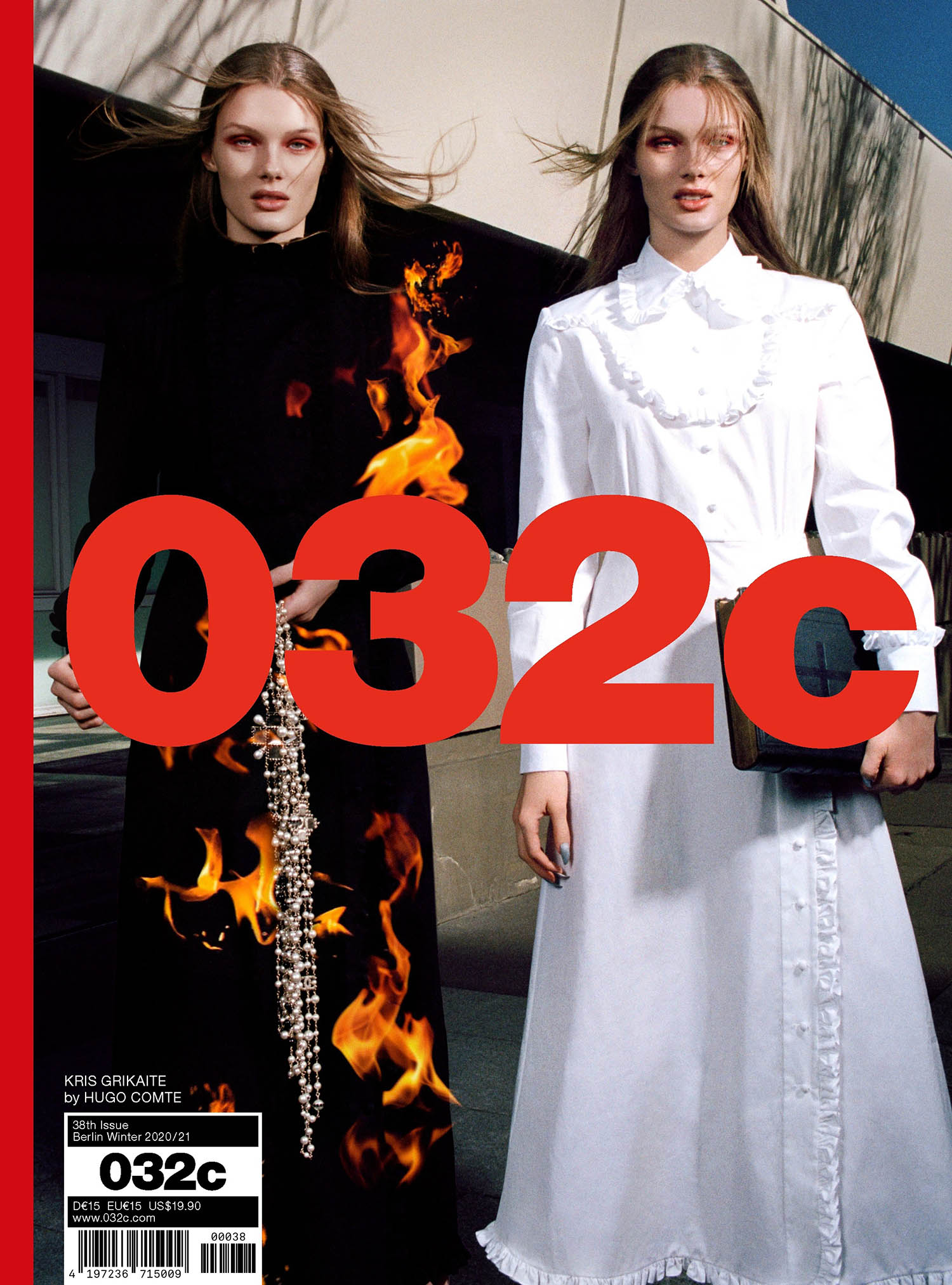 Kris Grikaite covers 032c Magazine Winter 2020 by Hugo Comte