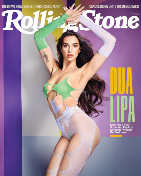 Dua Lipa covers Rolling Stone February 2021 by David LaChapelle