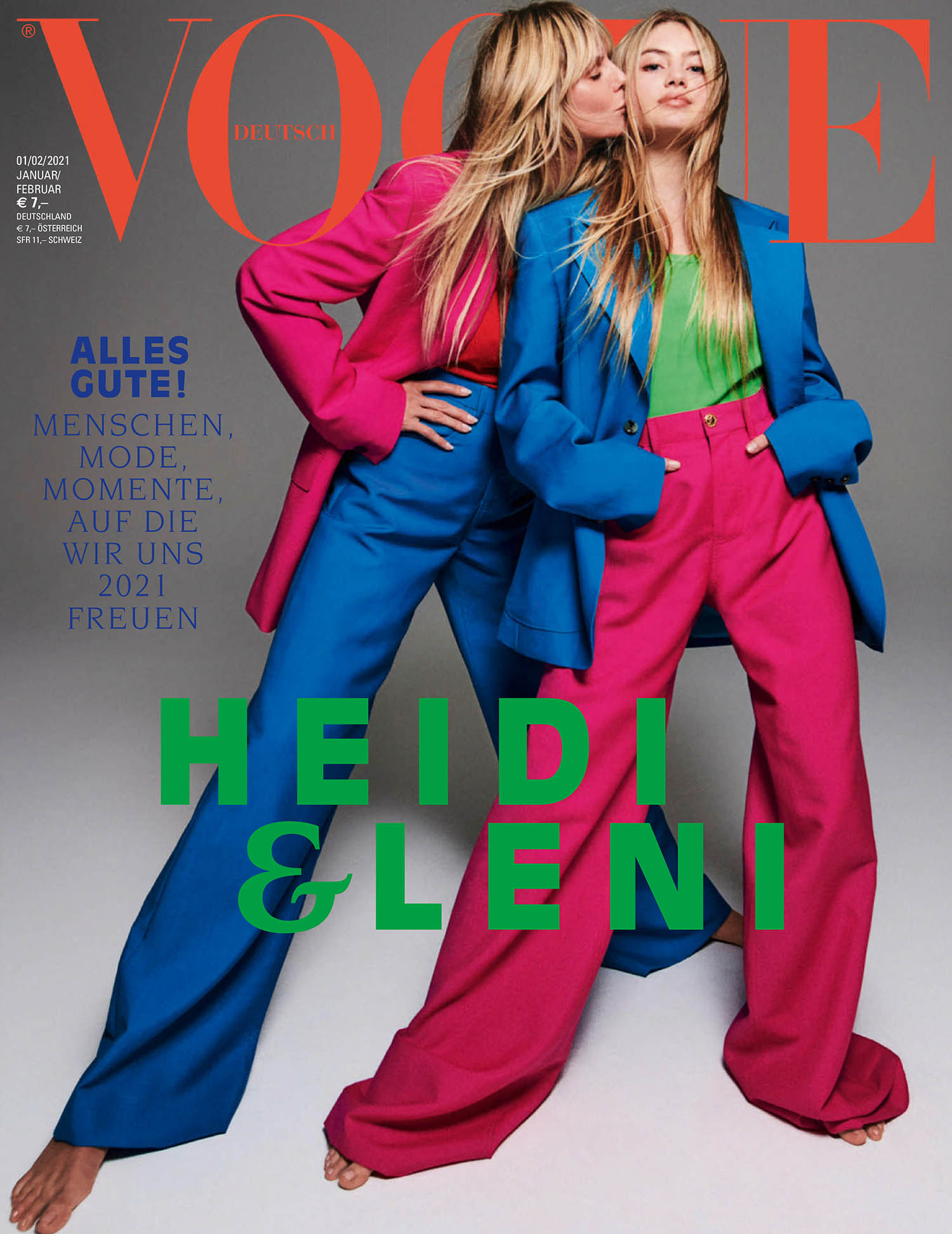 Heidi Klum and Leni Klum cover Vogue Germany January February 2021 by Chris Colls