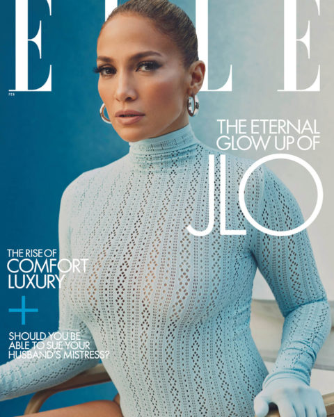 Jennifer Lopez covers Elle US February 2021 by Micaiah Carter