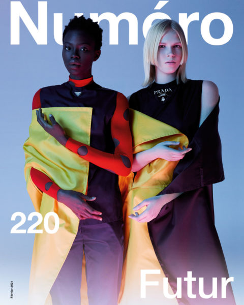 Lydia Kloos and Dija Kallon cover Numéro February 2021 by Jean-Baptiste Mondino
