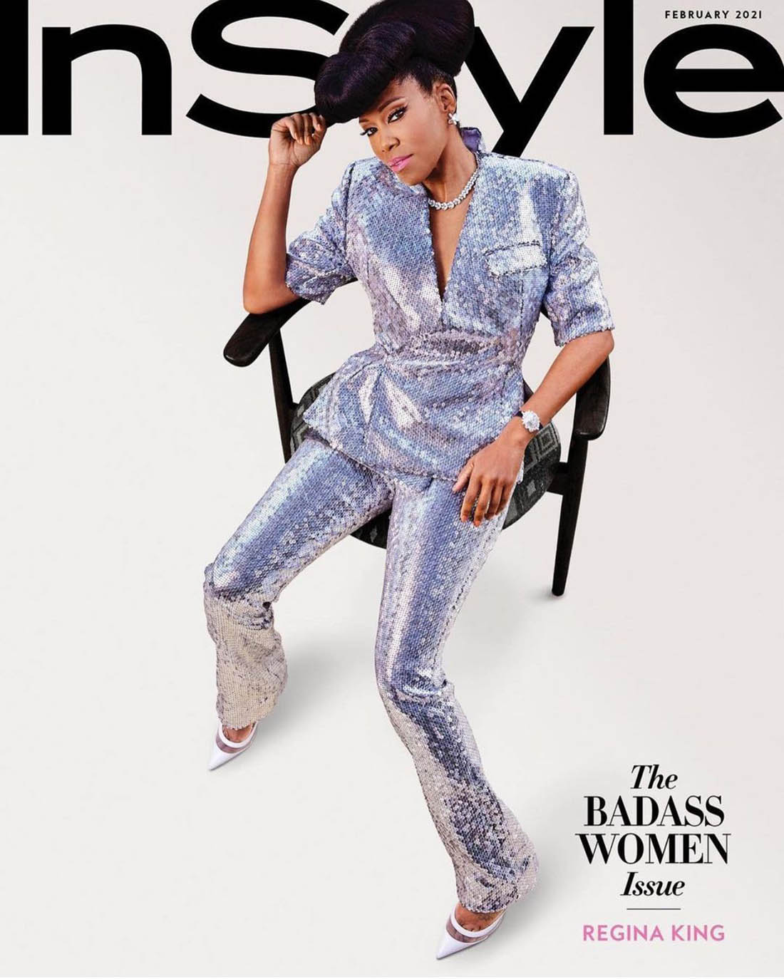 Regina King covers InStyle US February 2021 by Christian Cody